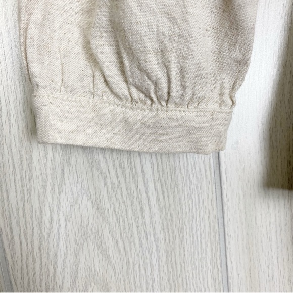 Soft Surroundings | Beige Cotton / Linen Blend Tie Jacket Size Large - Picture 13 of 14